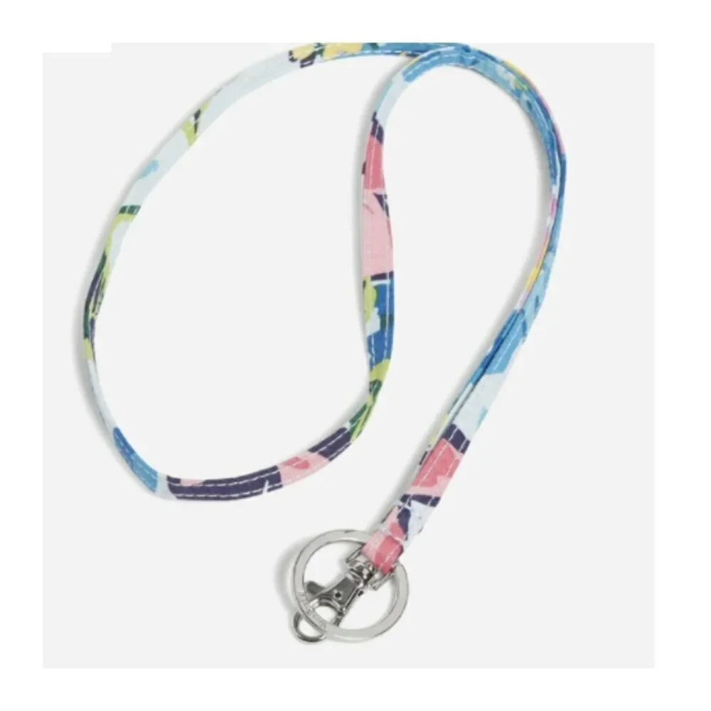 Vera Bradley Marian Floral Zip ID Card Case & Lanyard ID Holder 2-PC Boho NWT